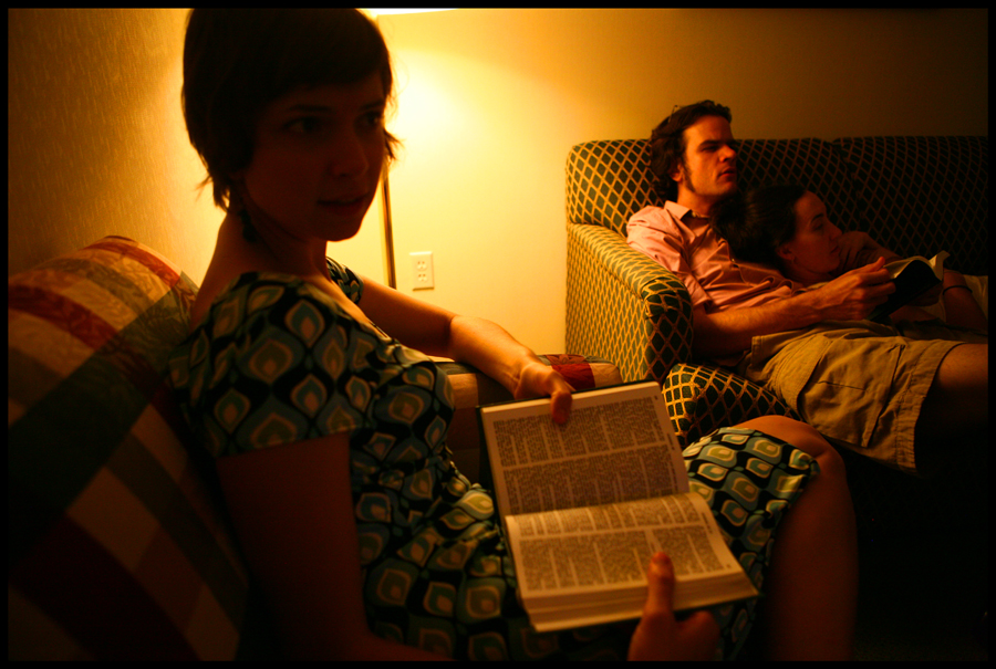 Joellen reading the bible